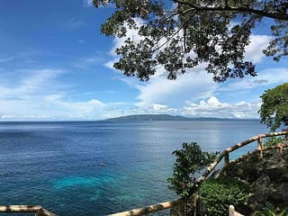 Vue du site de plongée depuis Almira Diving Resort, Napaling point, Panglao, Philippines